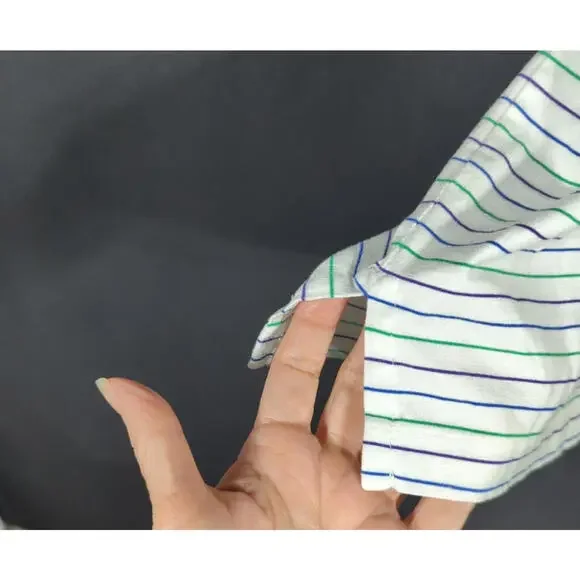 Polo Ralph Lauren Striped Pattern Collared Polo Shirt XL Short Sleeve 100 Cotton - Picture 7 of 9